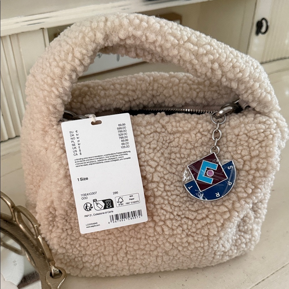 Esprit Cozy Cream Sherpa Handbag